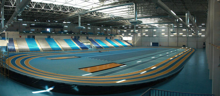 Pista indoor del Centre de Tecnificació d'Atletisme d'Antequera.