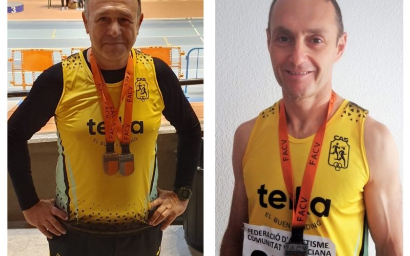 Tres medalles en l’autonòmic màster en pista coberta