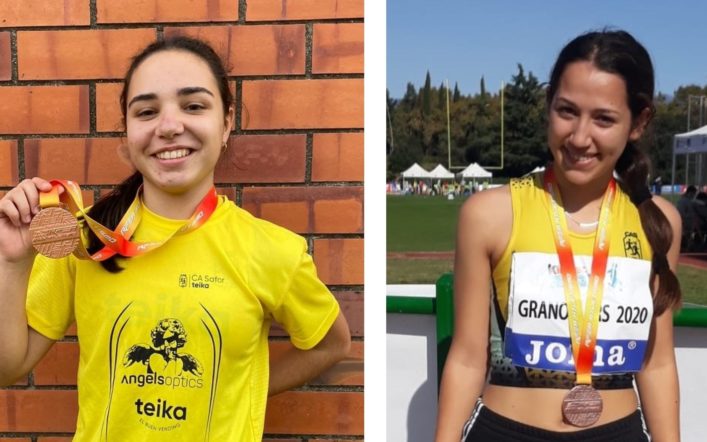 Dues medalles de bronze en el Campionat d’Espanya Cadet a l’Aire Lliure