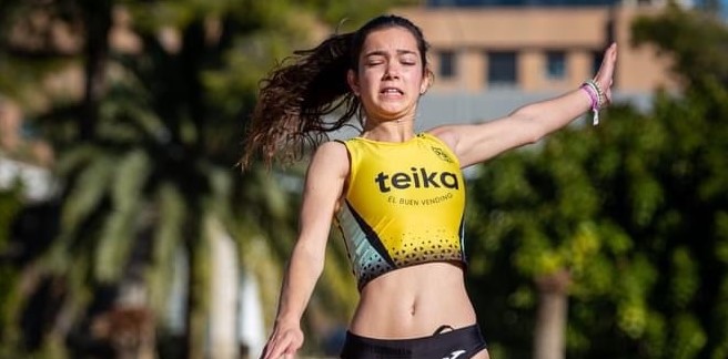 Laura Sanchis, rècord absolut del club en llargada amb 5,66 metres