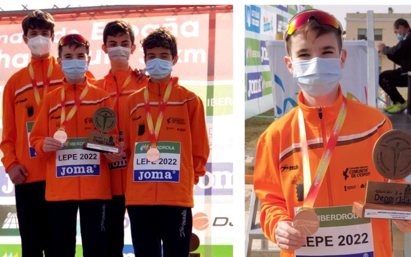 José Marín queda tercer amb la selecció valenciana en el Campionat d’Espanya de Marxa en Ruta per Federacions Cadet