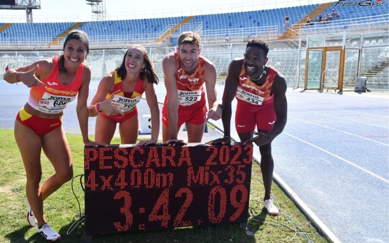 Udy Erete or i bronze amb Espanya en el Campionat Europeu Màster
