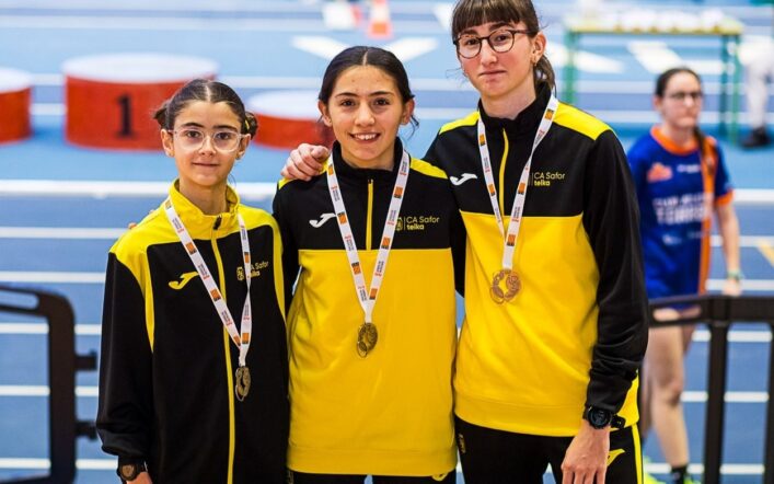 Tres medalles en el Campionat Autonòmic Cadet en Pista Coberta