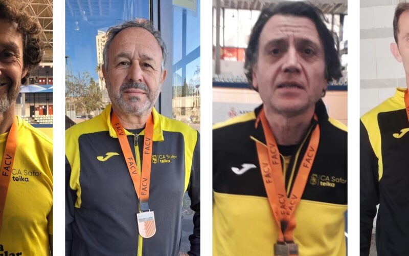 Cinc medalles en el Campionat Autonòmic Màster en Pista Coberta
