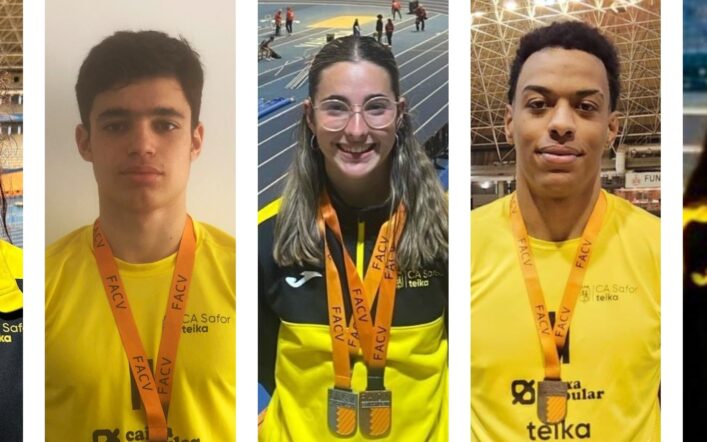 Cinc medalles en el Campionat Autonòmic Junior en Pista Coberta