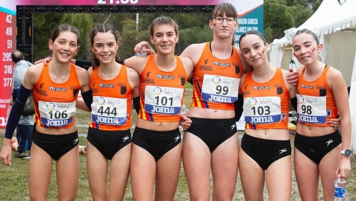 Adriana Solanes es proclama subcampiona d’Espanya de cross en categoria cadet amb la selecció valenciana