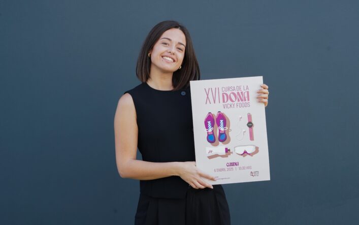 Aina Gilabert: ‘El cartell de la Cursa, amb els complements que fan servir les corredores, vol transmetre un missatge d’unió’